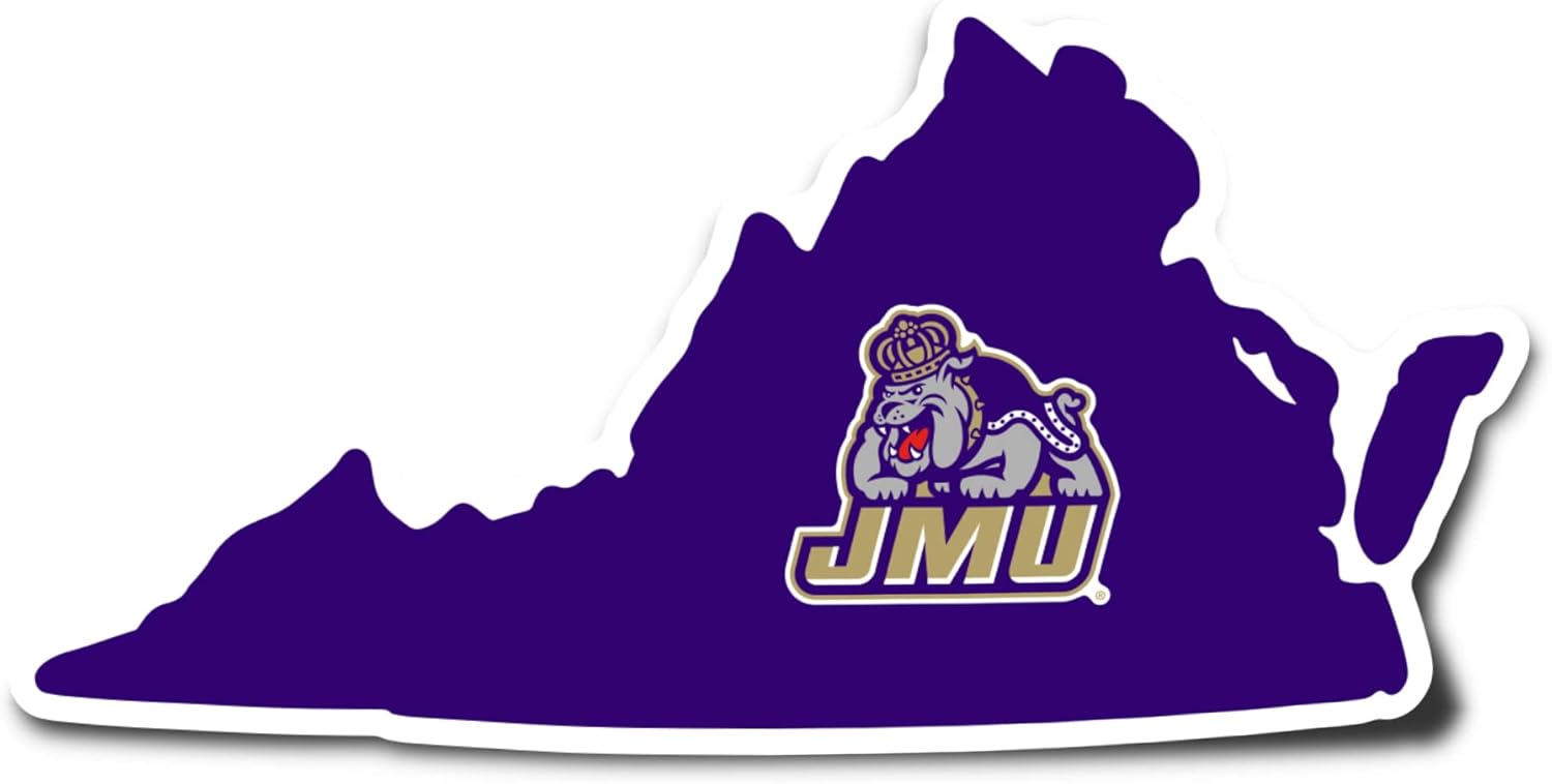 Desert Cactus James Madison University JMU Dukes Vinyl Decal Laptop Water Bottle Car Scrapbook (State Border Sticker)