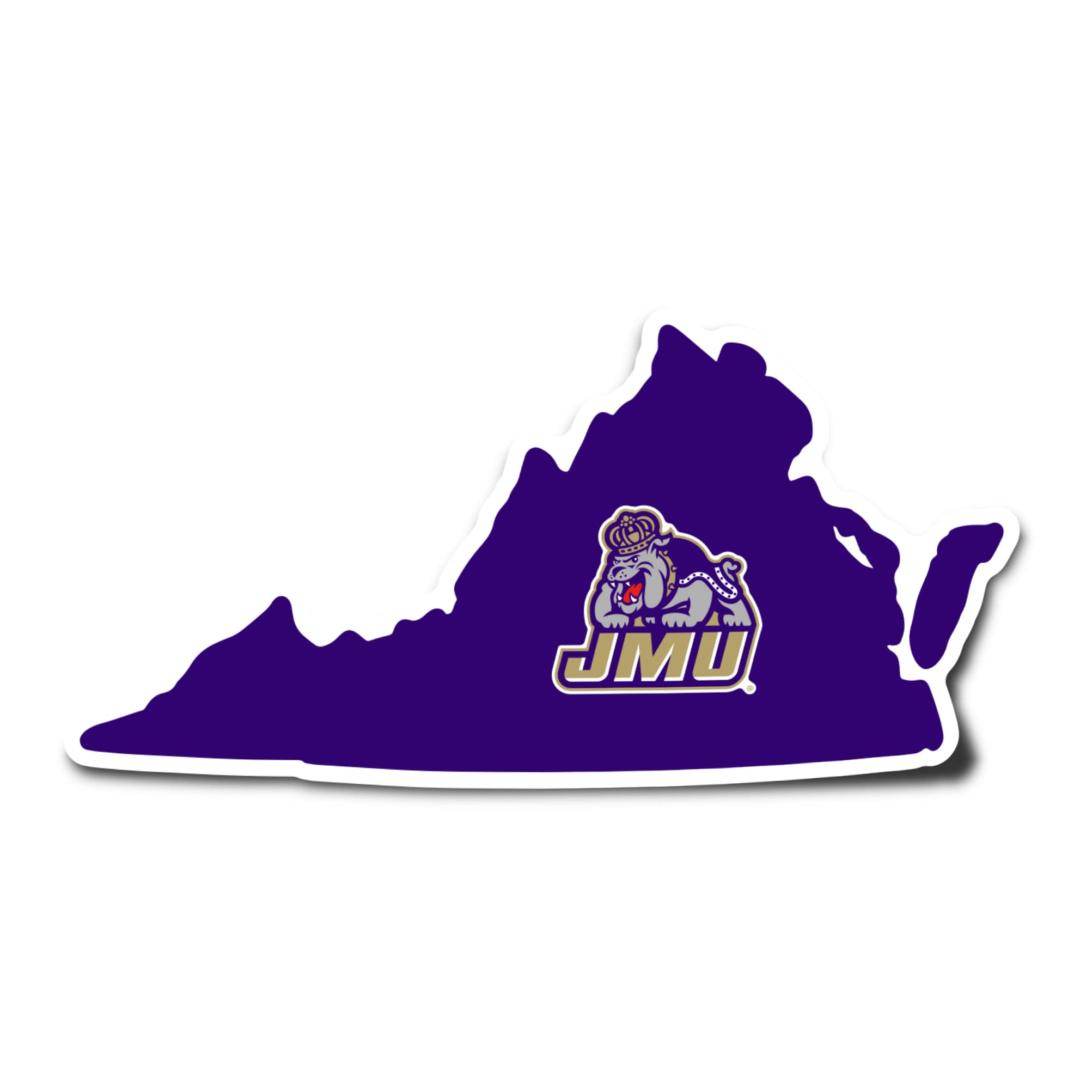 Desert Cactus James Madison University JMU Dukes Vinyl Decal - State Border Sticker For Laptop, Car, Water Bottle