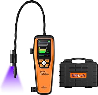 Elitech ILD-200 Pro Detector de Fugas Infrarrojo, Detector Profesional de Gas Refrigerante para R134a/R1234yf/R454B/R600a, para Aire Acondicionado, Neveras y Sistemas HVAC