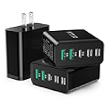 USB C Wall Charger Block Fast Charging, Besgoods 5-Port USB C and USB A Charger Block 50W QC PD Phone Power Adapter for iPhone 17 16 Pro Max 15 14 13 12 iPad Watch AirPods Galaxy Android,3Pack