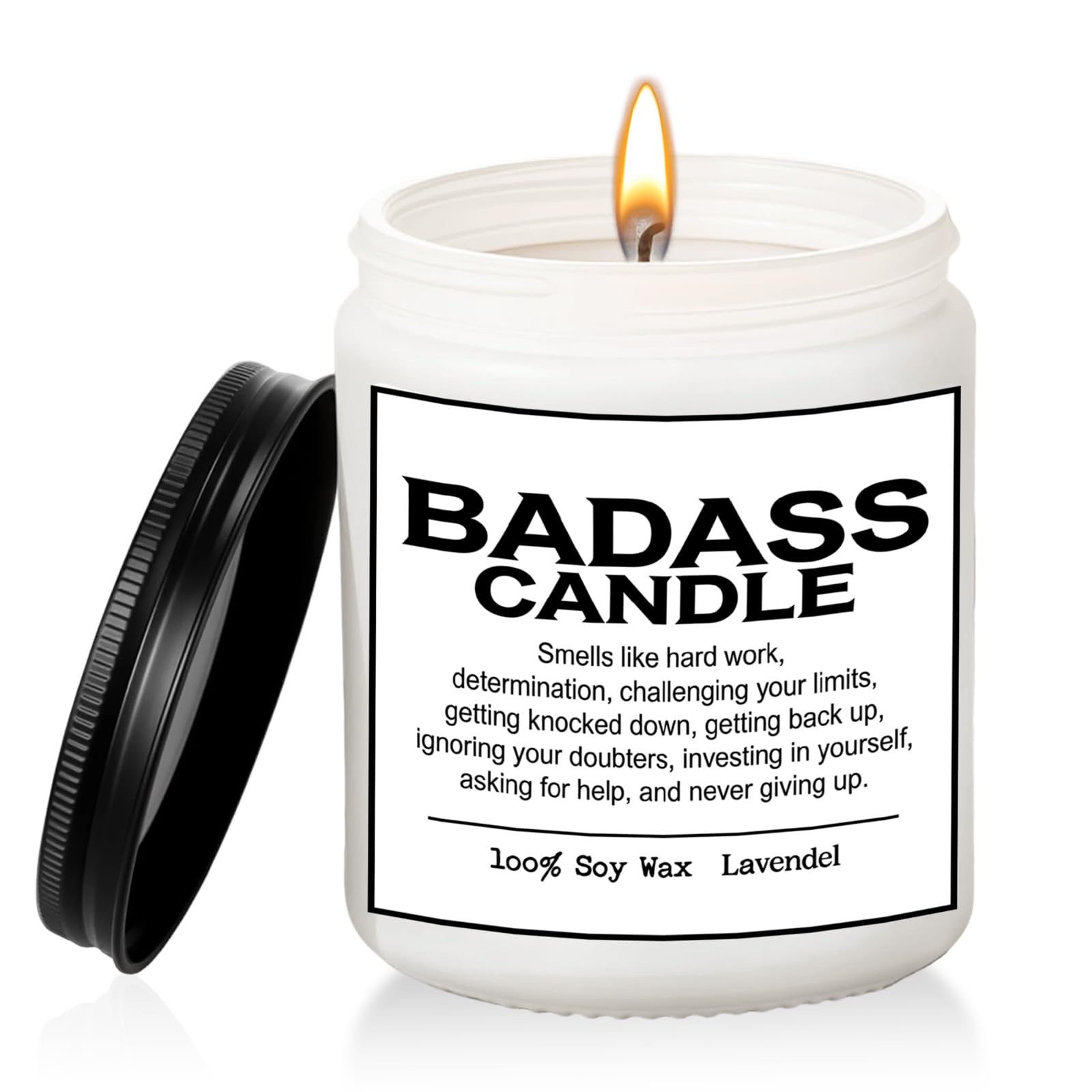 Funny Candle Gift for Colleagues, Lavender Scented Candles with Humorous Encouragement Words, 3.5oz Soy Wax Candle, Inspirational Gift for Best Colleague Work Bestie Bosses