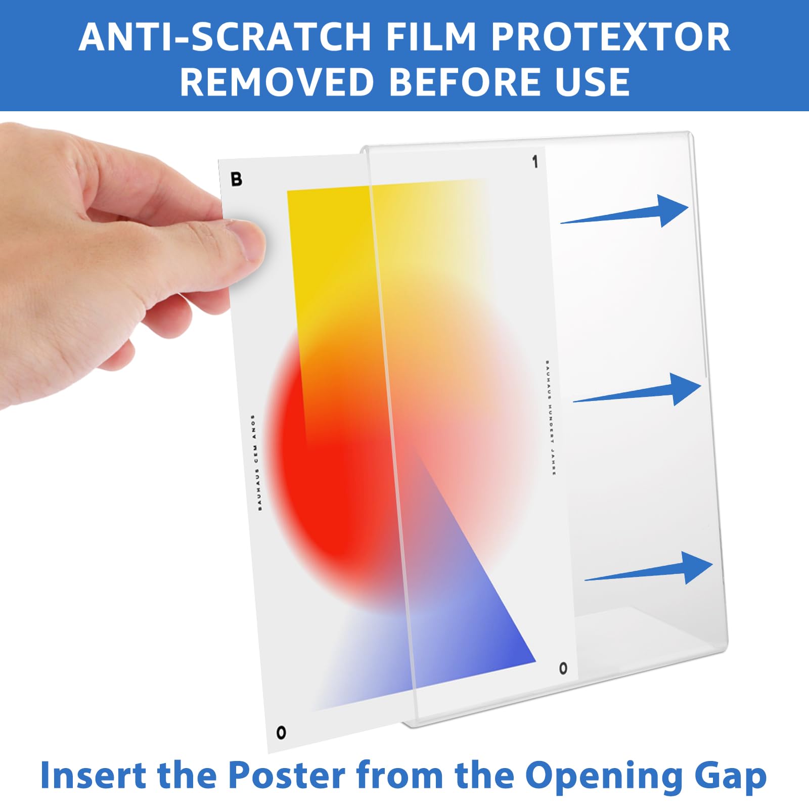 YOUNTHYE Pack Of 8 Table Stands Slanted A5 Stand Transparent Counter Stand, 14.8 X 21 Cm Picture Frame Gold Acrylic Advertising Stand/L For Wedding Number, Cafés, Restaurants, Photo Frames - View #8