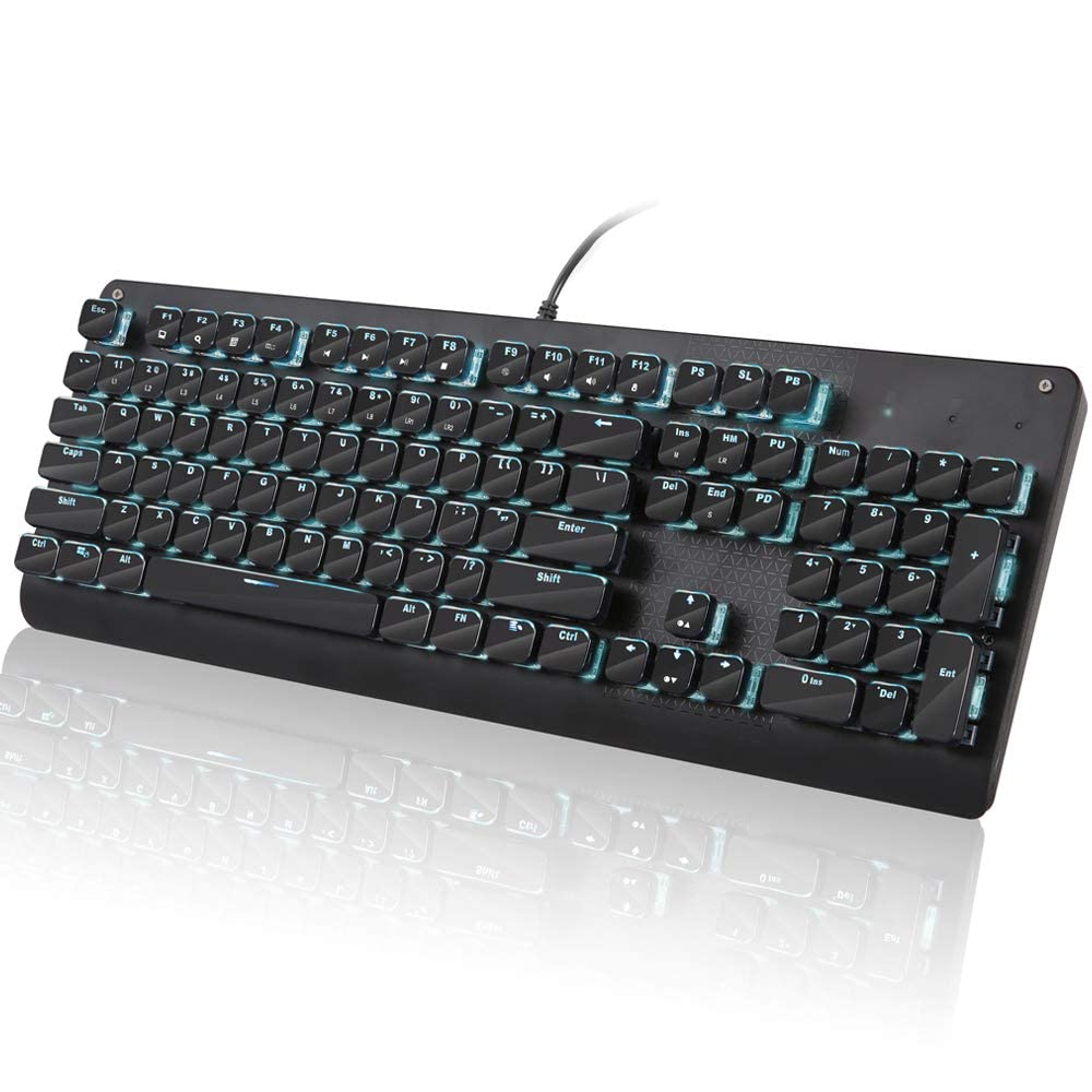 Amazon.com: E-YOOSO K600 Mechanical Gaming Keyboard 104 Keys LED Backlit  Keyboard Crystal Keycap (Blue Switch) : Video Games