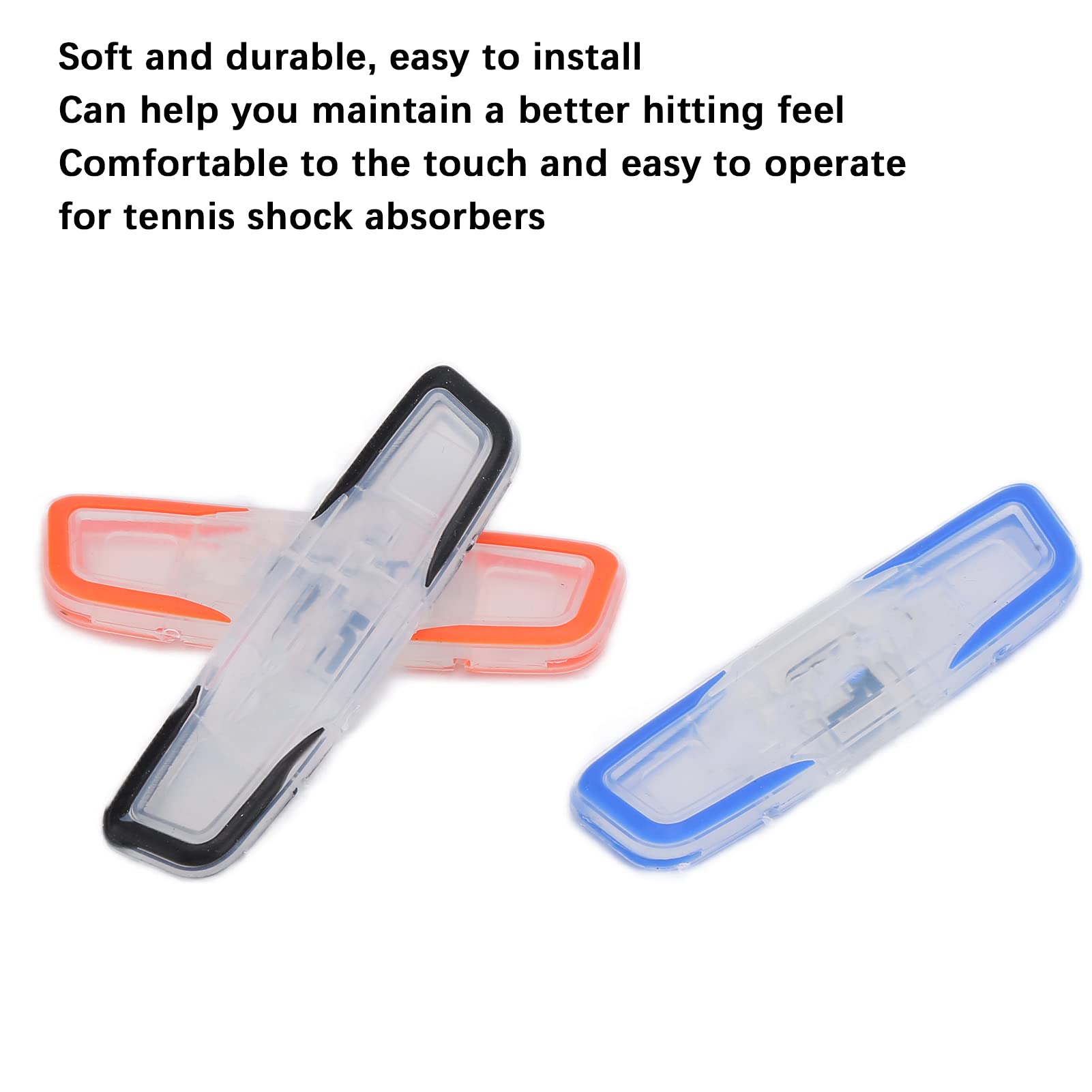 CYTGOUPER 3PCS Tennis Racket Vibration Dampeners, Tennis Racket Dampener, Soft Silicone Racket Shock Absorbers for Tennis Players