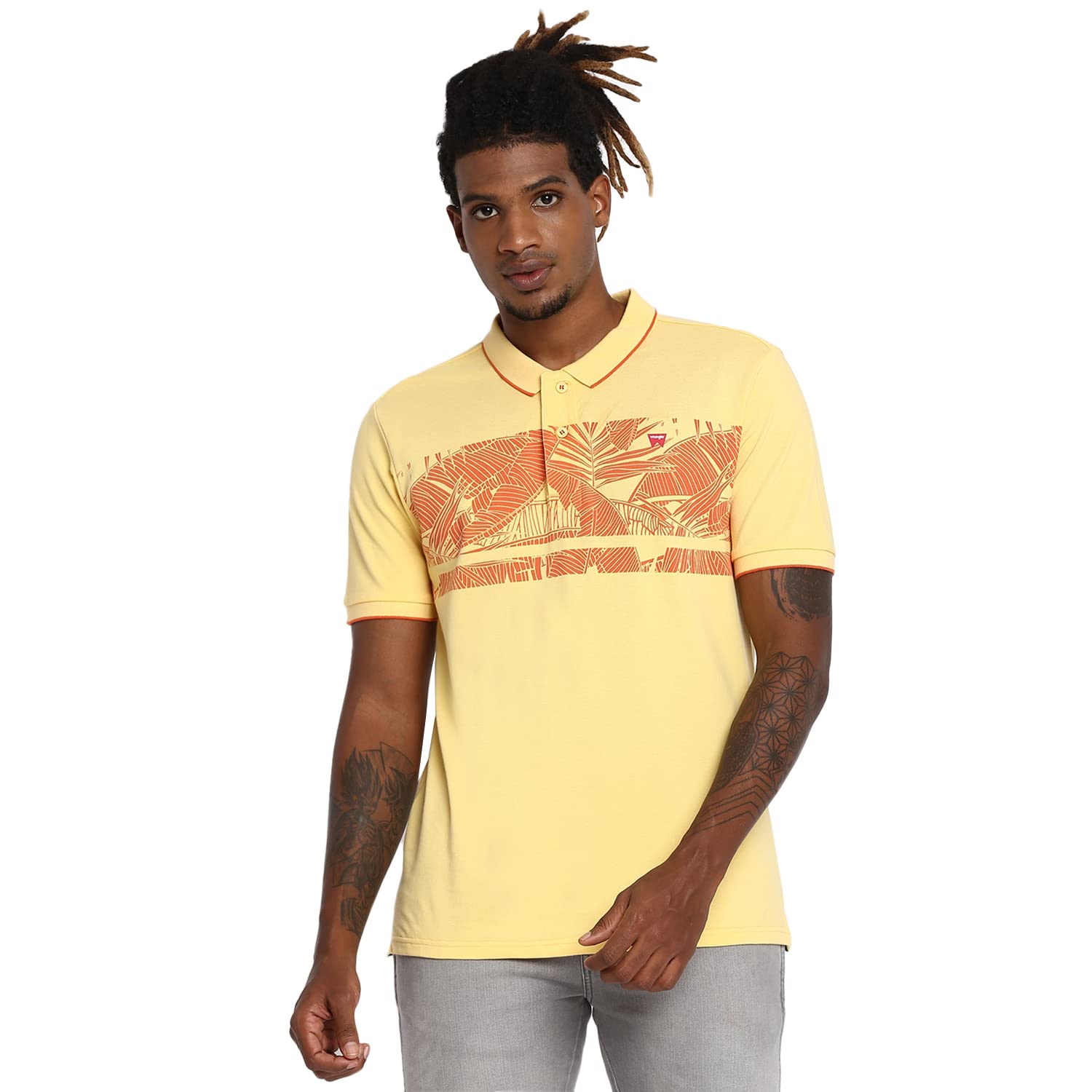 Wrangler Men's Solid Loose Fit Tshirts in neutral