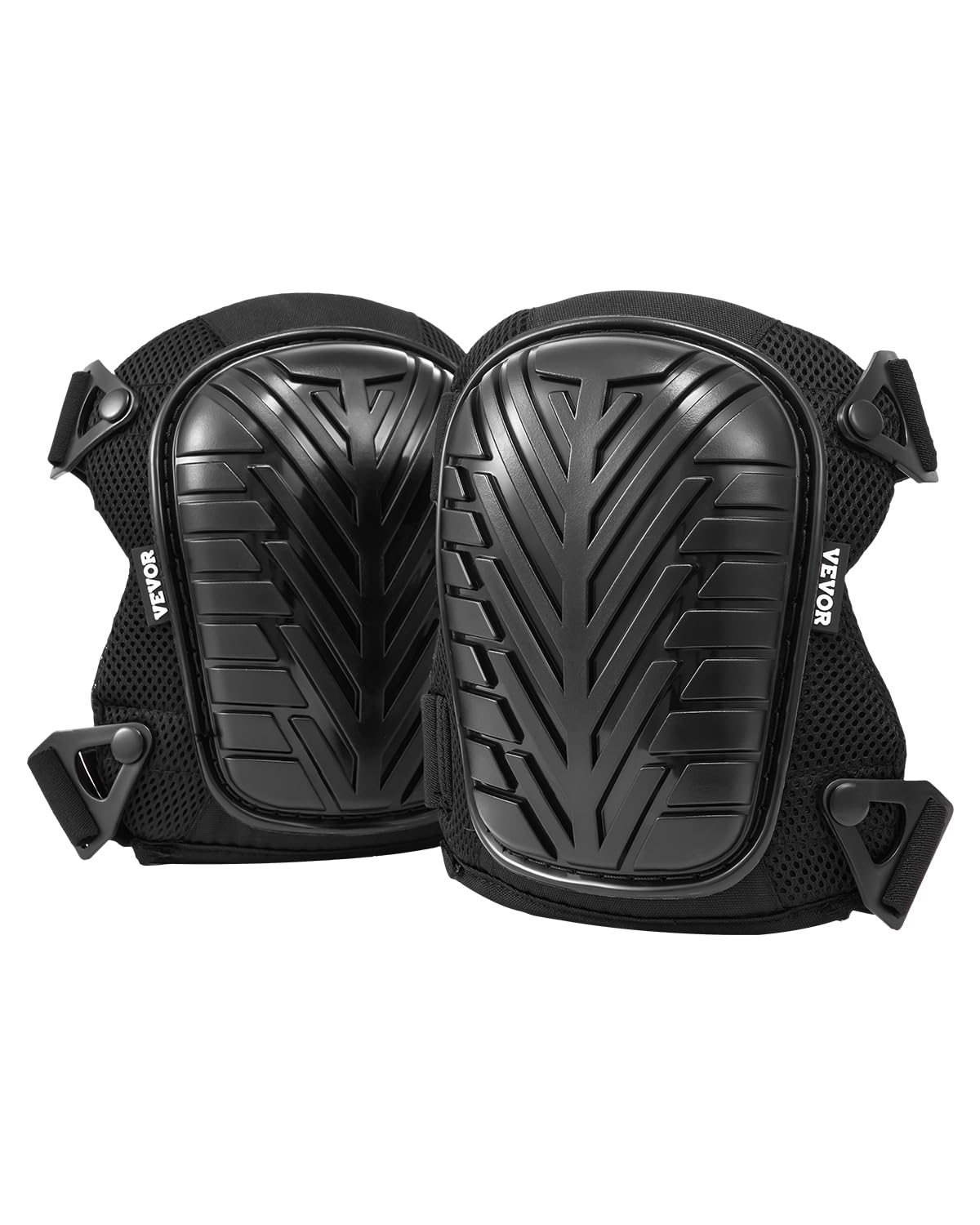VEVOR Knee Pads for Work, Heavy Duty Construction Knee Pads with Adjustable Straps & Rivets, Thick Gel Foam Cushion for All-Round Knee Protection, Fit Men & Women for Flooring Gardening