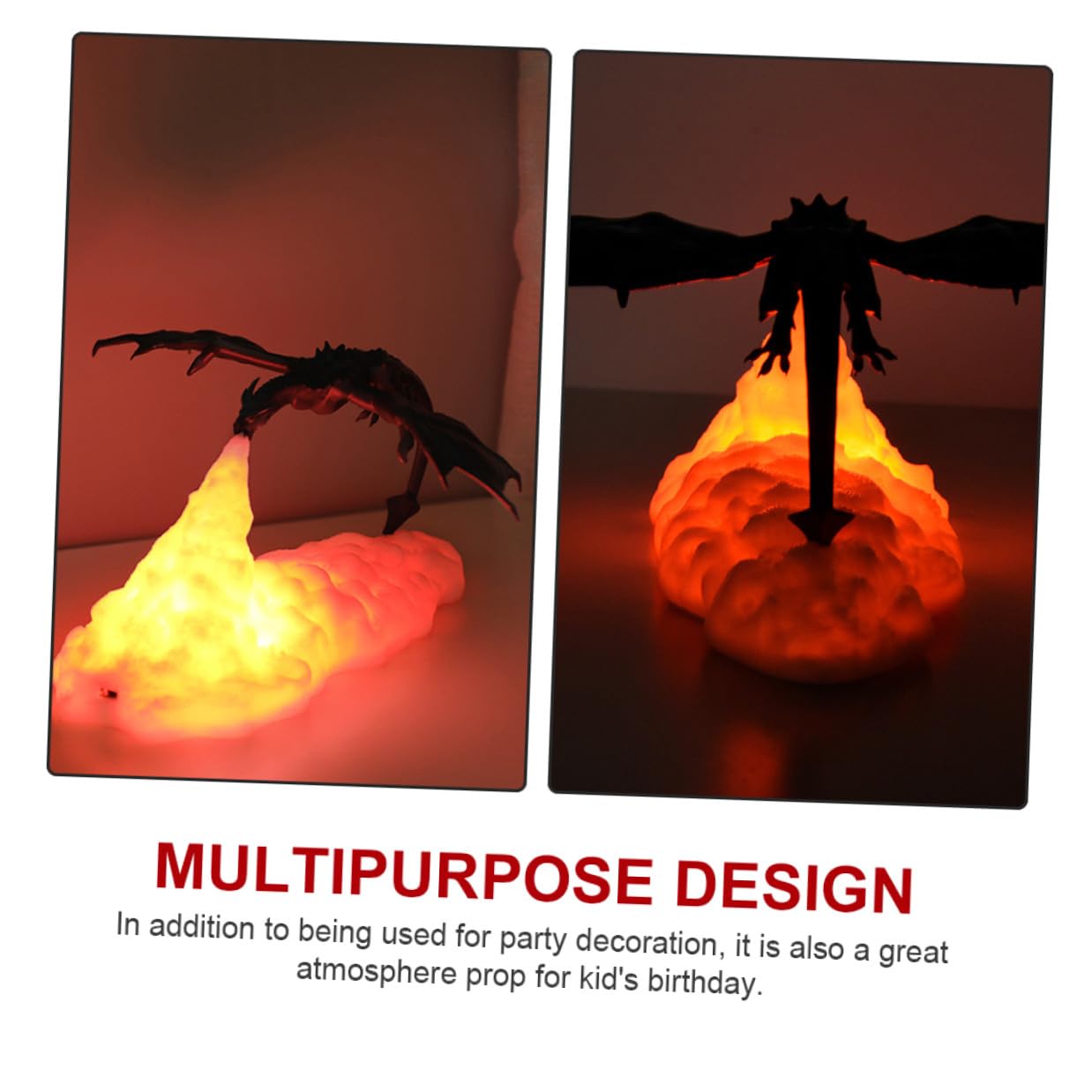 POPETPOP Lámpara Led 3d De Dragón Para Mesa Luz Nocturna Decorativa y Recargable Luz De Ambiente Para Fiesta y Dormitorio Diseño Creativo De Dinosaurio Uso Interior Recargable