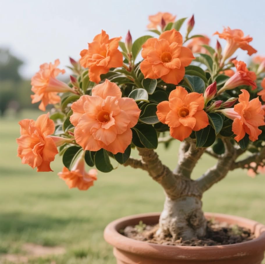 Perennial Garden Bulbs-Brilliant Desert Rose Bulbs Bulk-Professional Planting for Stunning Garden Displays-5 Bulbs-B — image 1