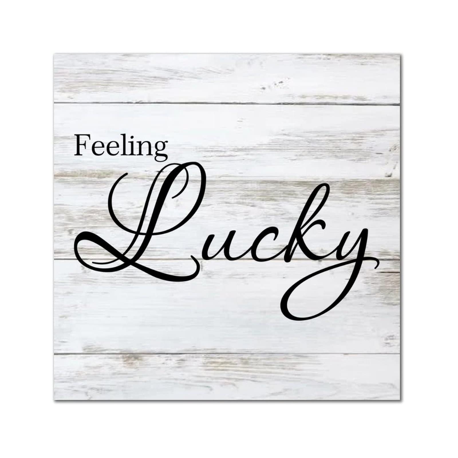 Panneau mural en bois noble Feeling Lucky, décoration murale de salon haut de gamme