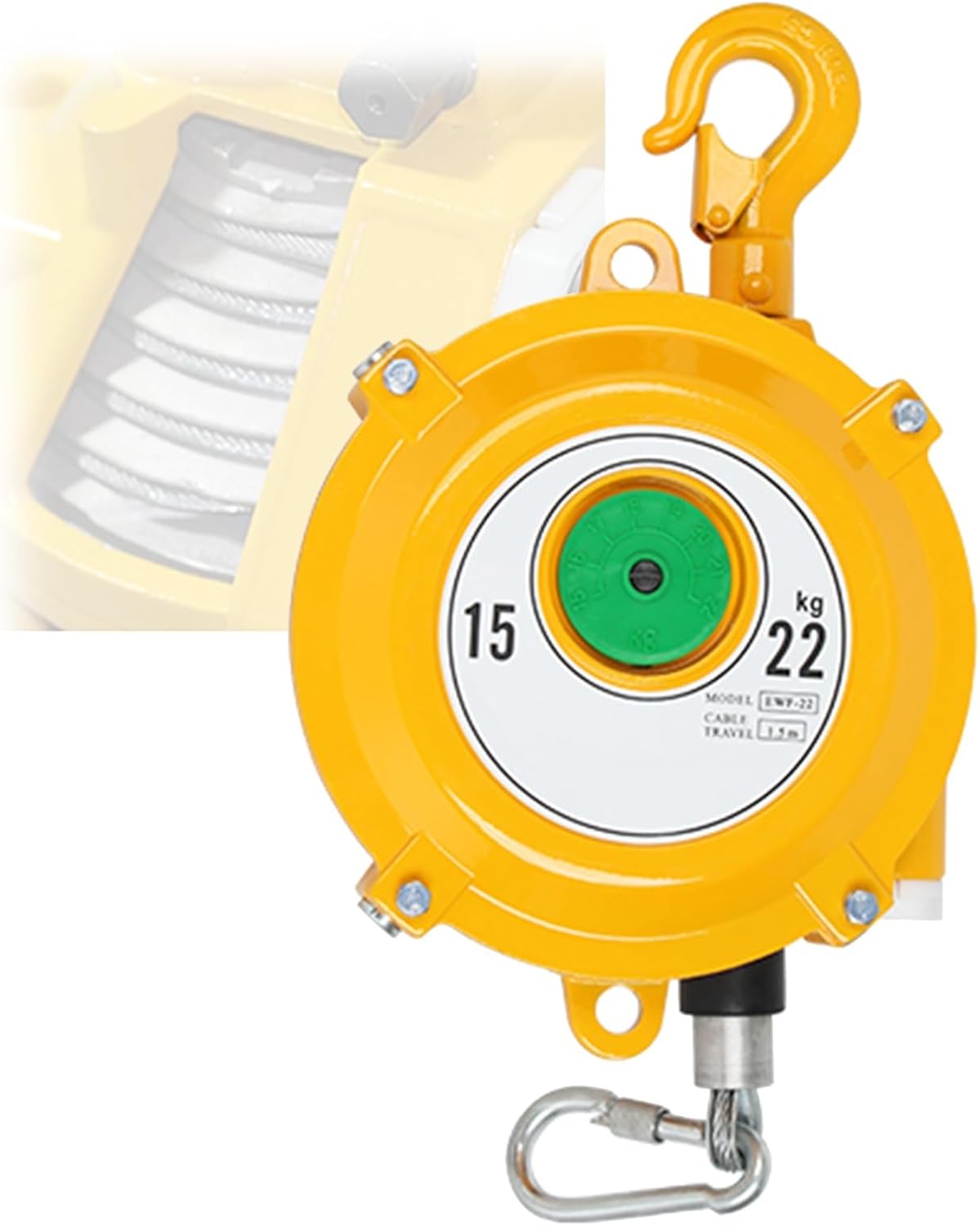 Spring Balancer Retractable Tool, Hanging Welding Spring Balancer, Safe Reduce Fatigue, Bearing Retractable Tool, for Factory Workshop Construction Machinery (15-22 kg