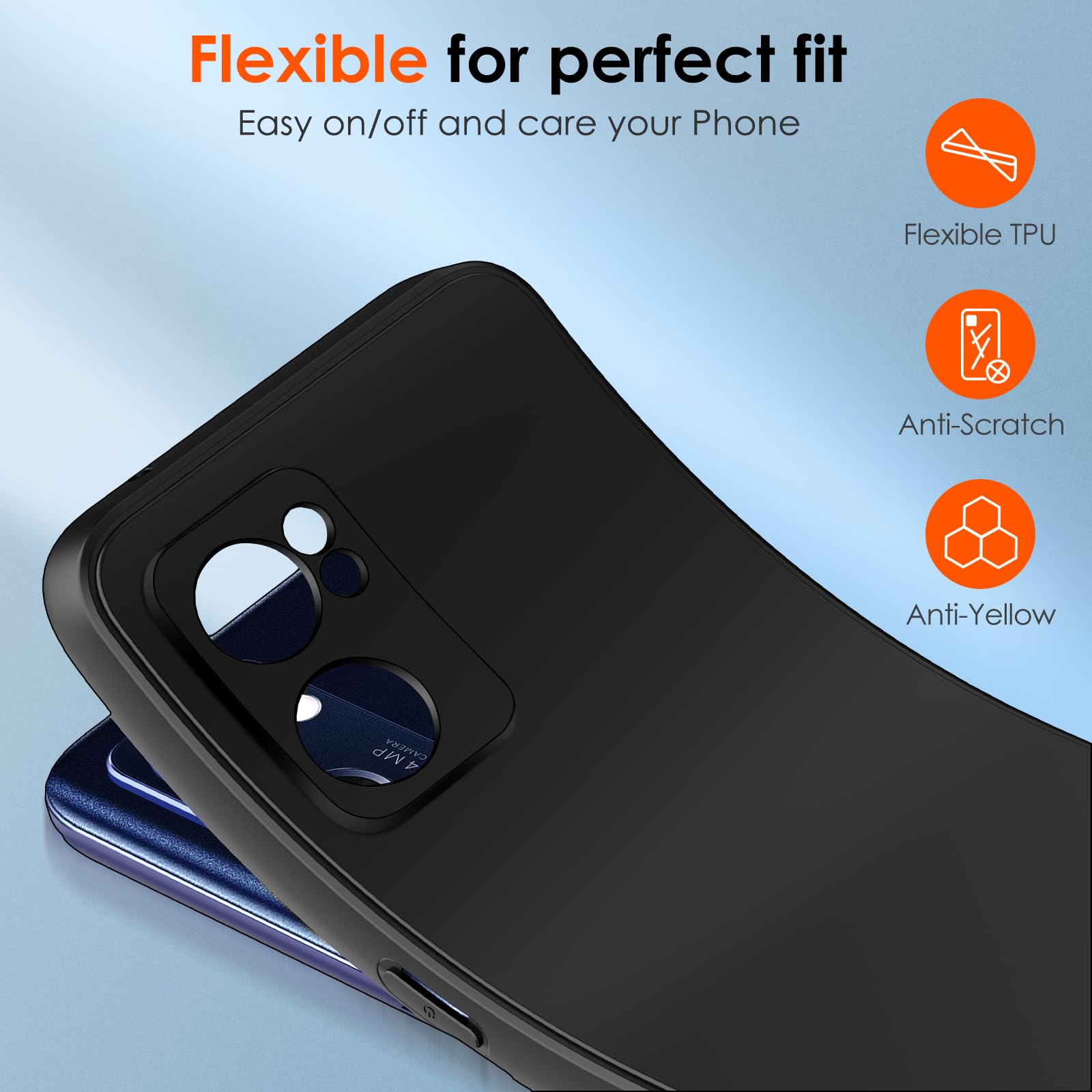 WEIOU Cover OPPO Find X5 Lite Con Anello Girevole 360° E Supporto Magnetico - Custodia Antiurto TPU+PC Nera - 4