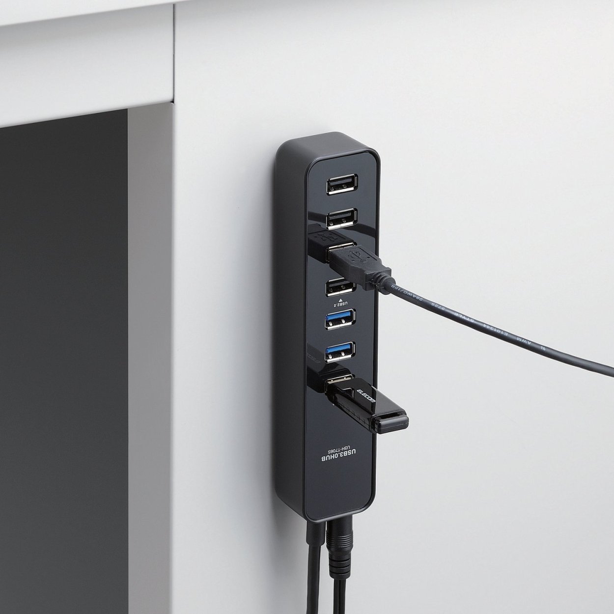 Amazon.co.jp: エレコム USB3.0 ハブ 7ポート ACアダプタ付(150cm