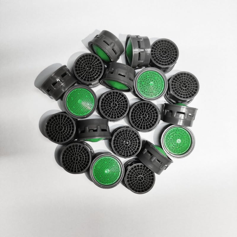 Tisto High-Pressure Replacement Plastic Water Aerator Tap & Faucet Foam Flow Filter – Easy Install Durable Bubble Stream, Blue, Pack of 20, 12x12x12mm – Water Saver for Kitchen & Bathroom Sinks