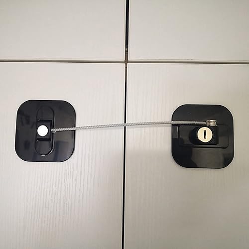 Miniatura 8 de YEYA Cerradura de seguridad mejorada para niños, mini cerradura de refrigerador para niños pequeños, cerradura de puerta de refrigerador para niños