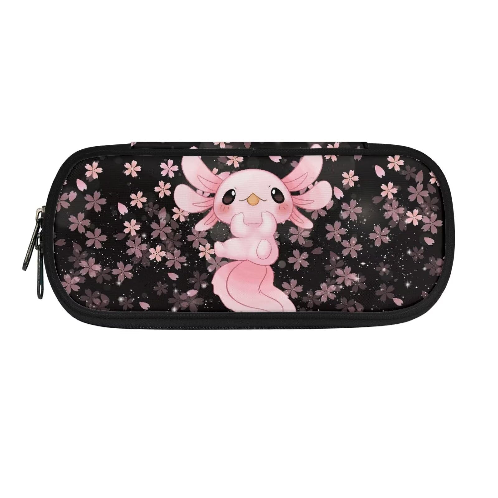 POLERO Girls Pencil Case Axolotl Pencil Cases Cute Pen Bag Kawaii Stationery Pencil Pouch Box Pen Bags — image 1