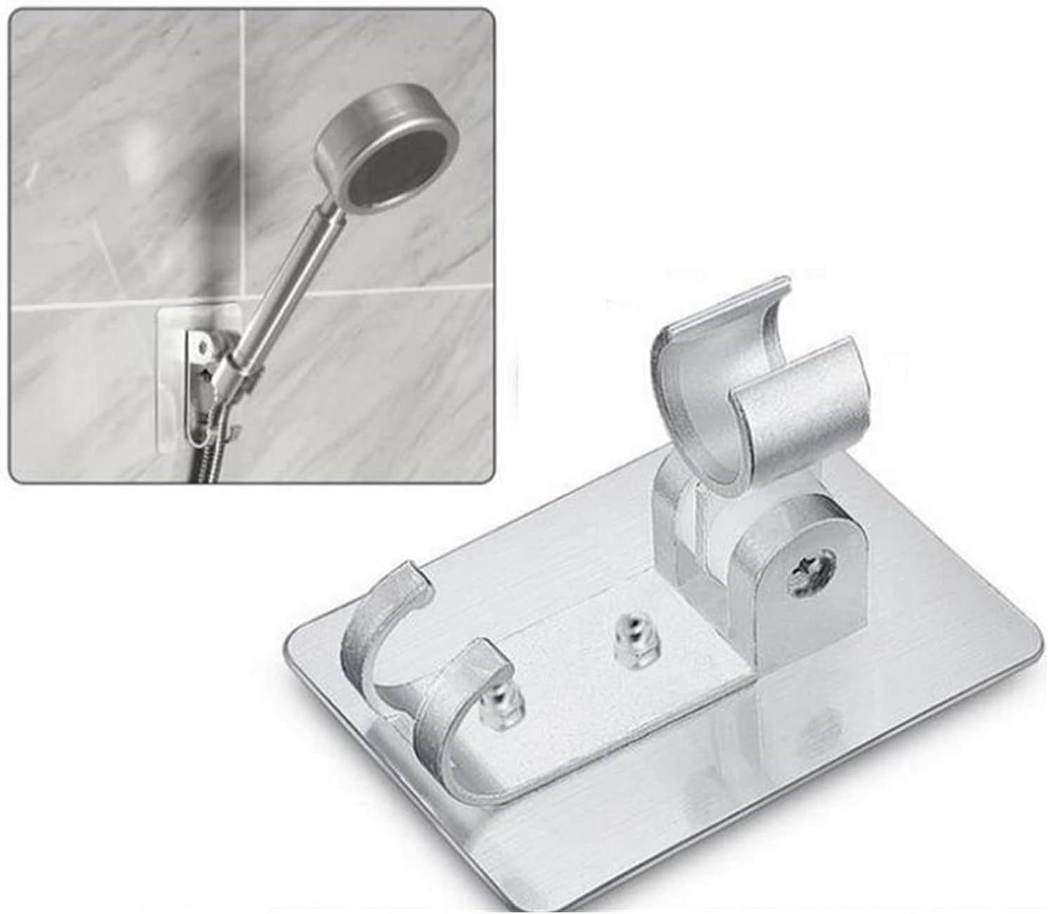 Punch-Free Shower Head Handset Holder Bathroom Wall Mount Suction Bracket Shower Installation Bracket