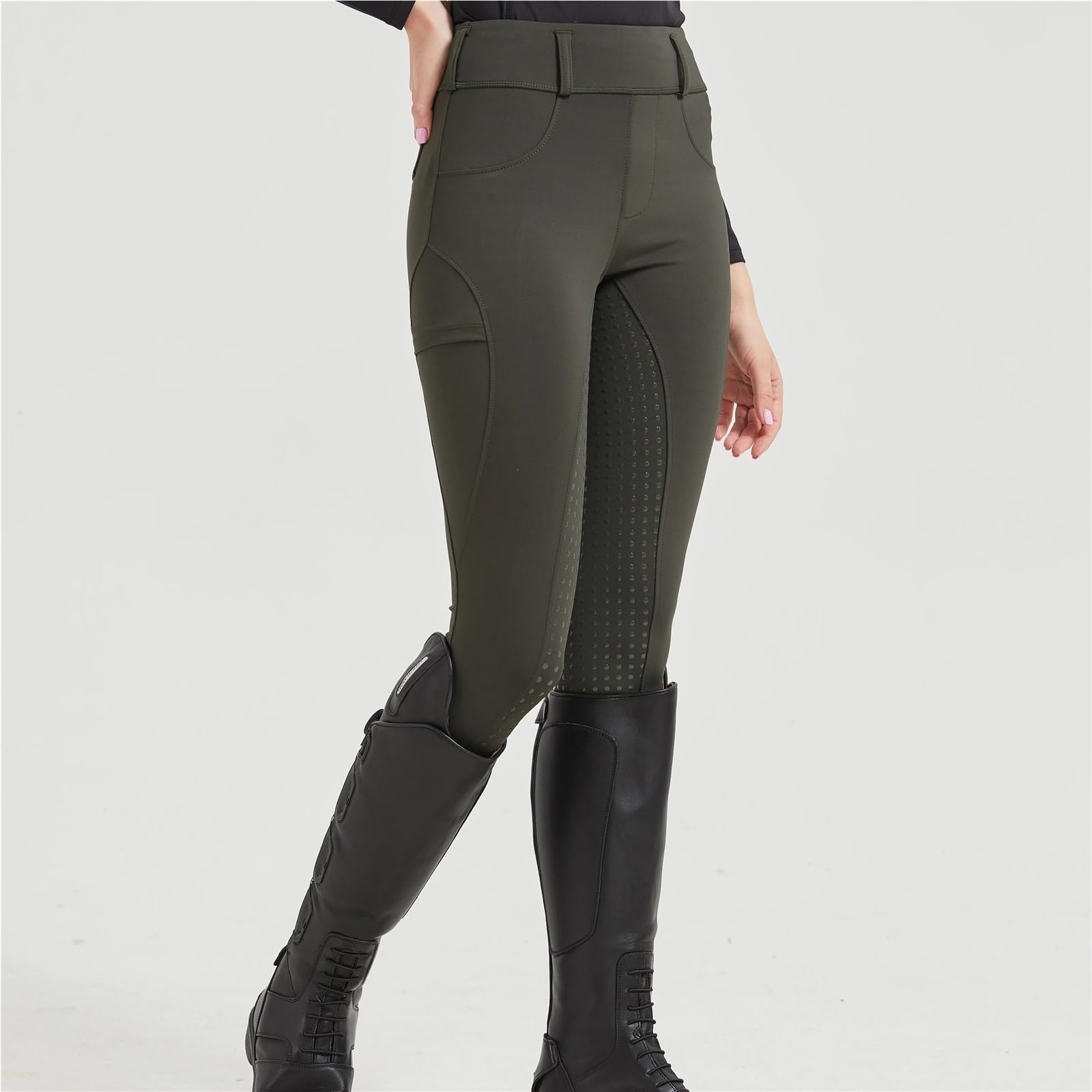 Pantalones de equitación Silicona Antideslizantes, Secado rápido y Ajustados, for exámenes ecuestres para Mujeres Y Hombres