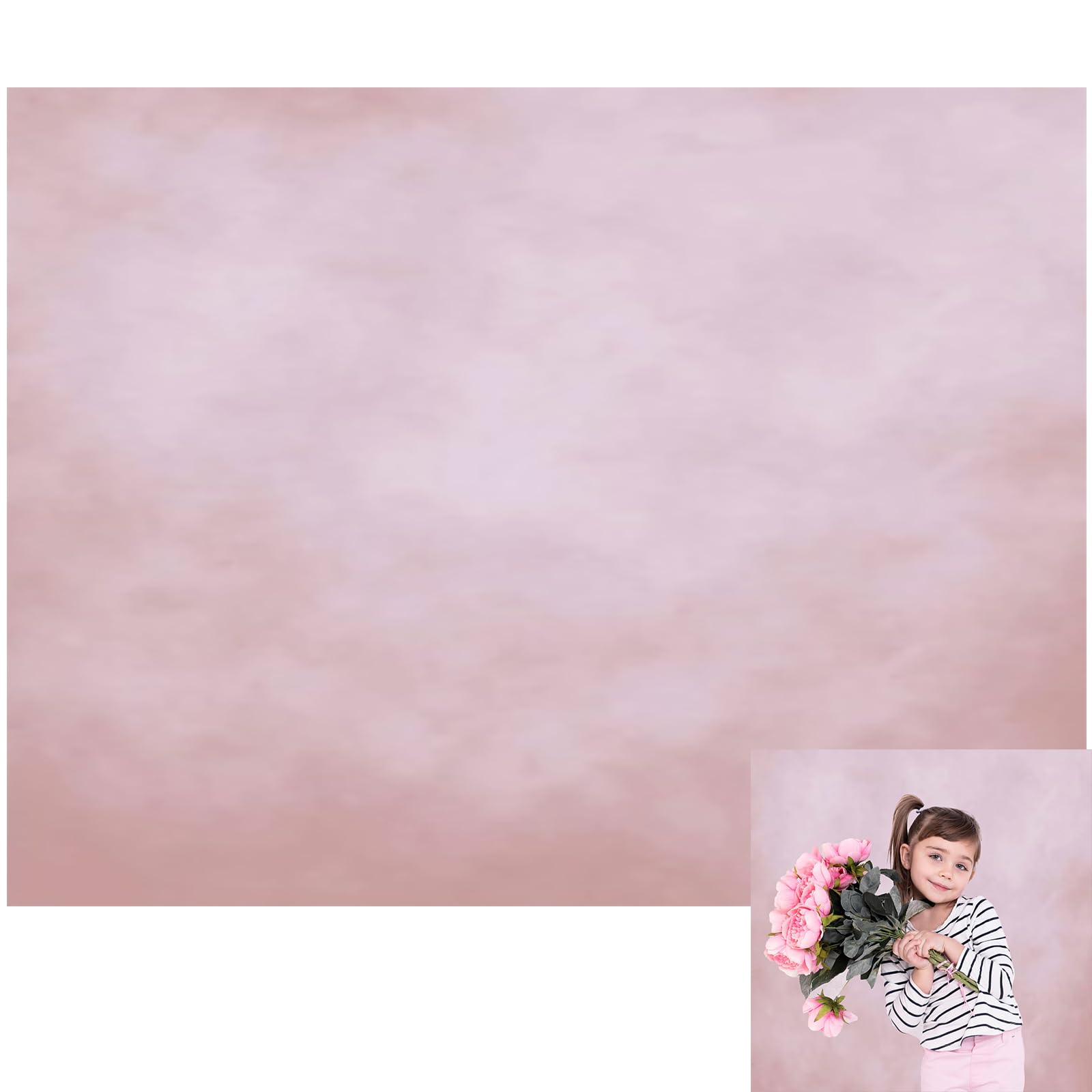 Vintage Abstract Pink Backdrop 10x8ft Polyester Retro Pink Backdrop for Photoshoot Solid Color Gradient Pink Photo Backdrop Kids Newborn Baby Shower