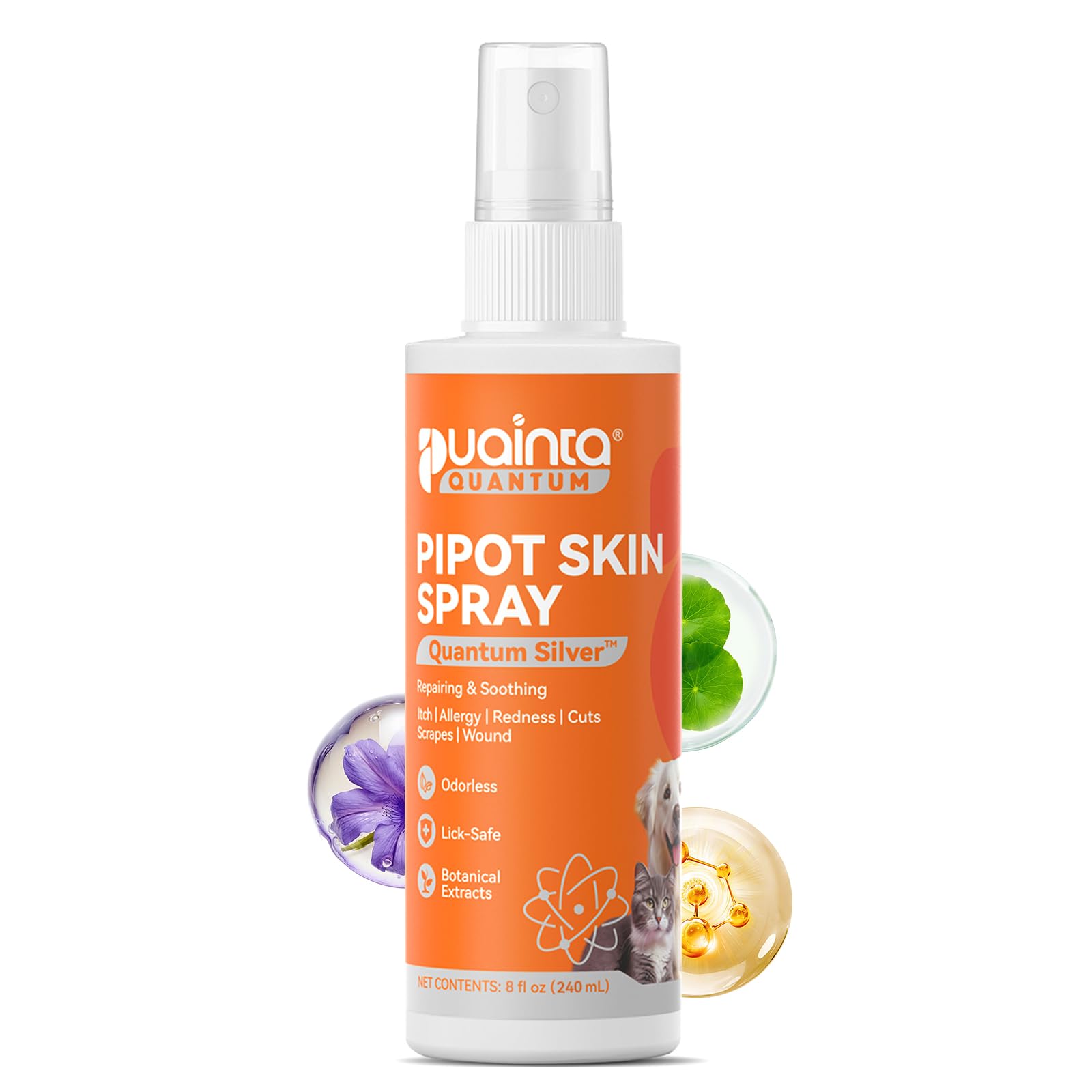 PUAINTA Hot Spot and Wound Spray for Dogs - Advanced Anti Itch Spray, Evidence-Based Dog Hot Spot Treatment & Itch Relief with Nano-Silver, Lick-Safe (8oz)