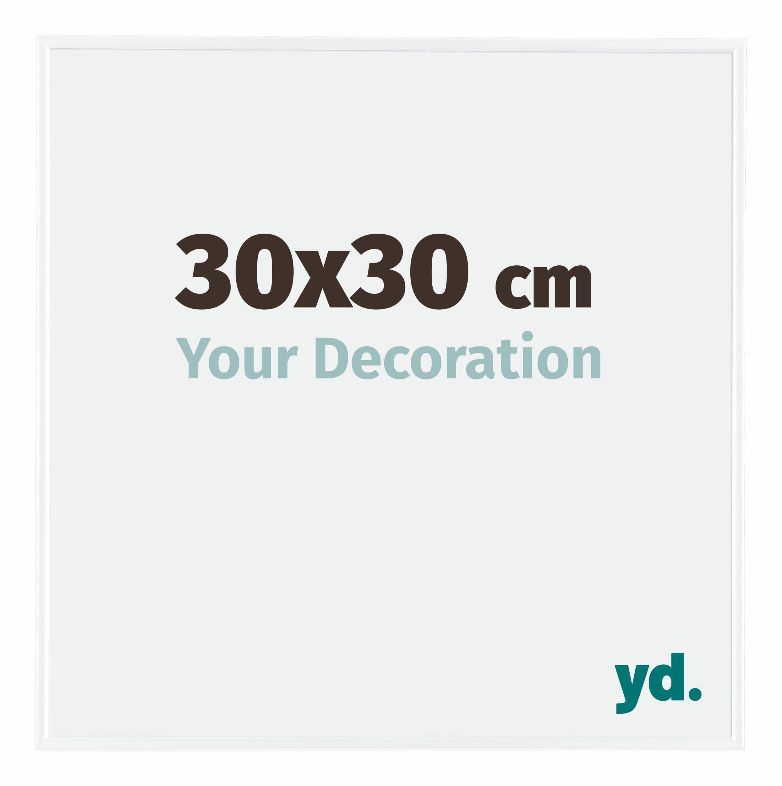 Your Decoration - Picture Frame 30x30 cm - White High Gloss - Decorative Wall Frame in Plastic with Antireflection - Frame 30x30 - Evry — image 1