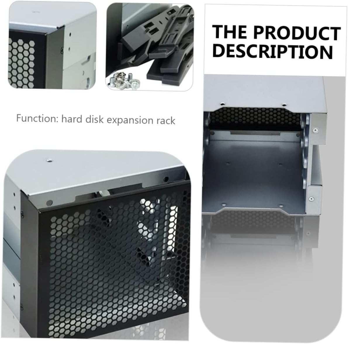 MERRYHAPY Bay Hard Drive Bracket Easy Install Ssd Mounting Caddy Heat Dissipating Hard Drive Cage