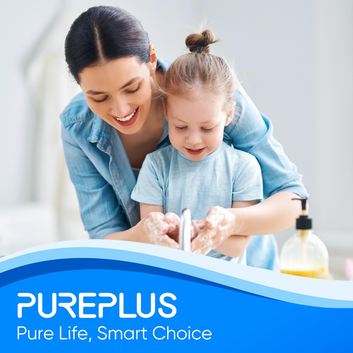 PUREPLUS Alloggiamento per filtro dell'acqua per tutta la casa, alloggiamento universale, sistema di prefiltrazione, con manometro, NPT da 1 pollice