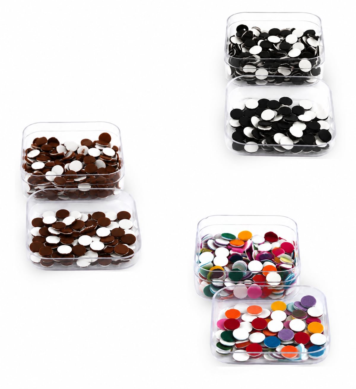 Plus Jewellery Alluring| Plain bindi Combo set of 3 | Small Size (5) | Round Shape | Black, Brown& Multi colour | Forehead Tikali | For Daily Use | For Girls & Women’s | For Festival. (Pack of 3) (Bindi Size-5)-image-6
