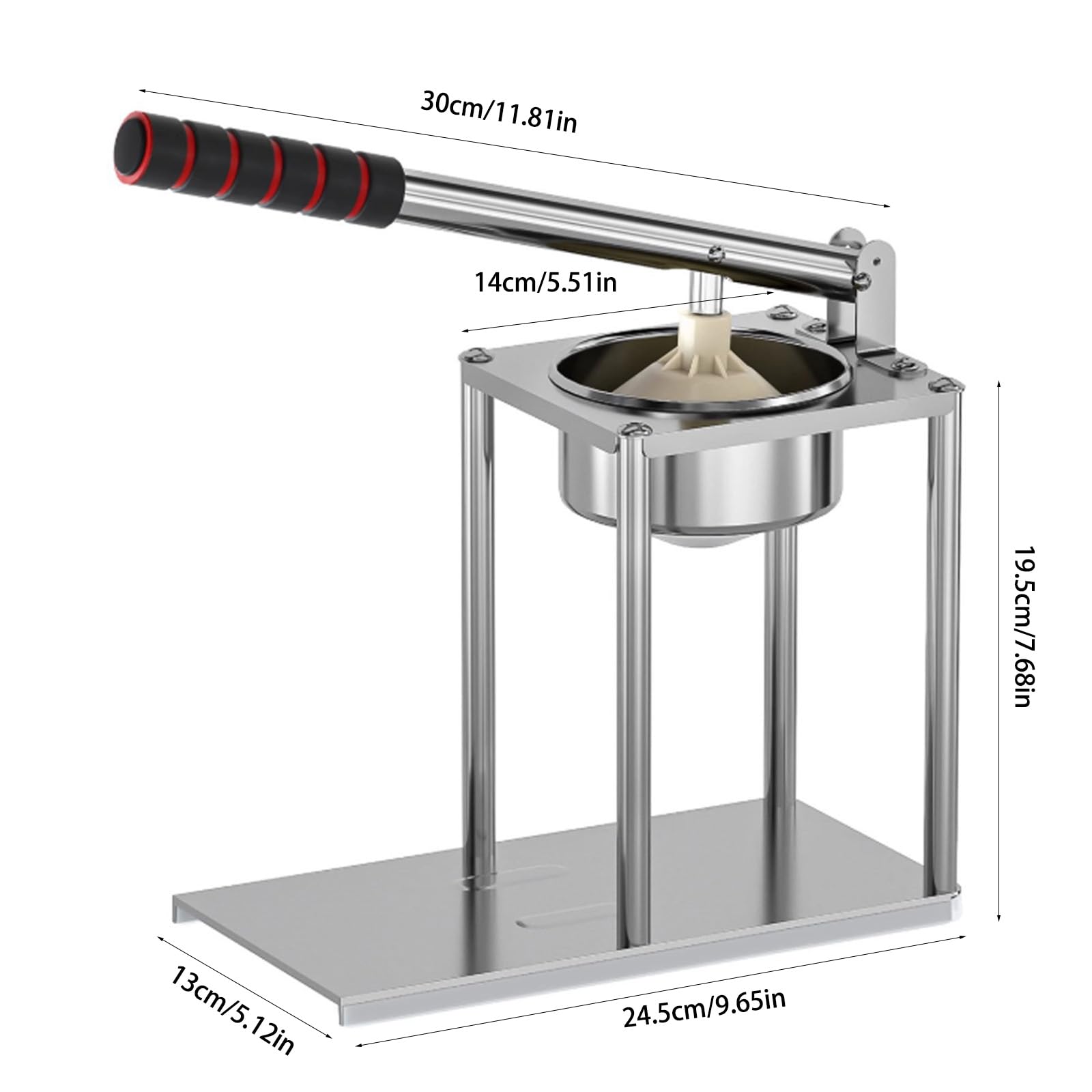 Pratici estrattori succhi in acciaio inossidabile Operazioni manuali Misurino da 500 ml per uso domestico e commerciale Spremiagrumi con filtro in acciaio inossidabile