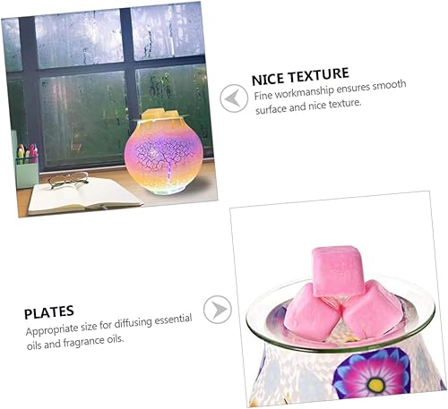 Miniatura 9 de 2 piezas de almohadillas redondas para velas, bandeja circular, cuencos de vidrio transparente, forros de lámpara, calentador de cera de repuesto,