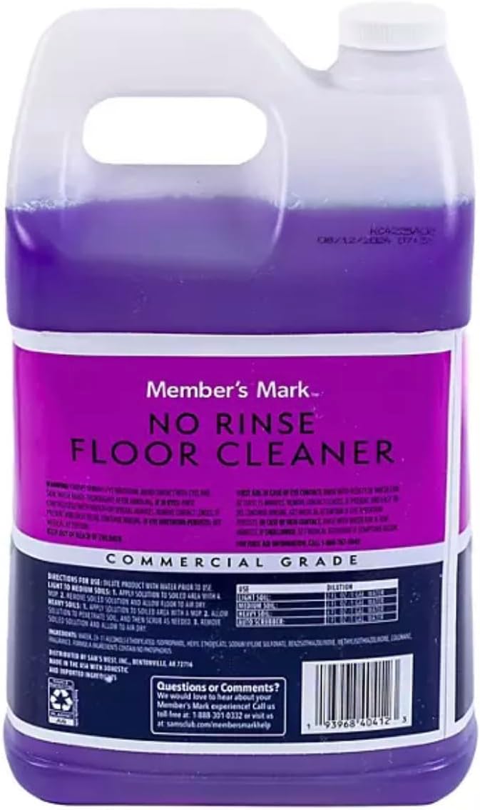 Mark No Rinse Floor Cleaner, 1 gal-Pack of 4-Made in USA