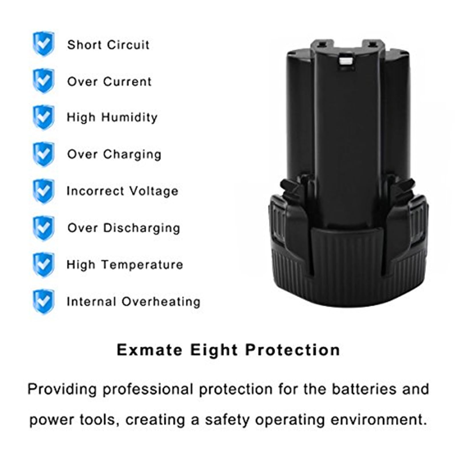 Batteria Makita 10.8V 3000mAh - 2 Pezzi, Compatibile Con BL1013, BL1014, Per Avvitatori E Utensili