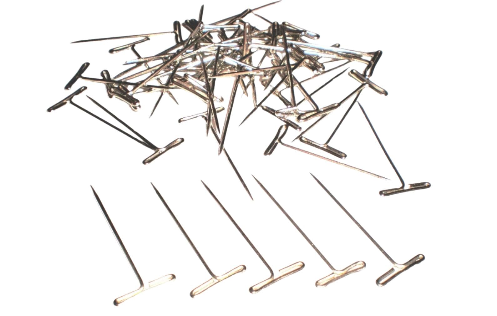 CeeKay Traders 50 Pcs SHARP_PIN Set, Hard Steel T-PINS for Modeling & Crafts