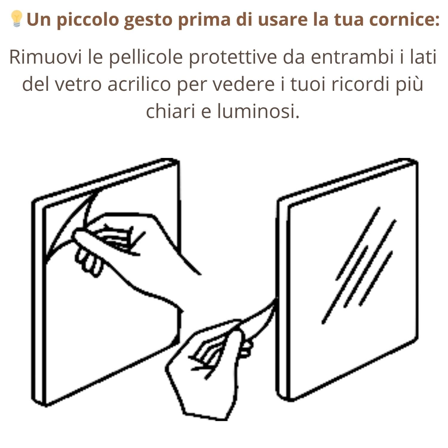 Regalo Nonni - Cornice Foto 13x18 Bianca in Legno con Scritta Vi Vogliamo Bene Nonni - Idea Regalo Compleanno Nonno e Nonna - Portafoto da Appoggiare o Appendere