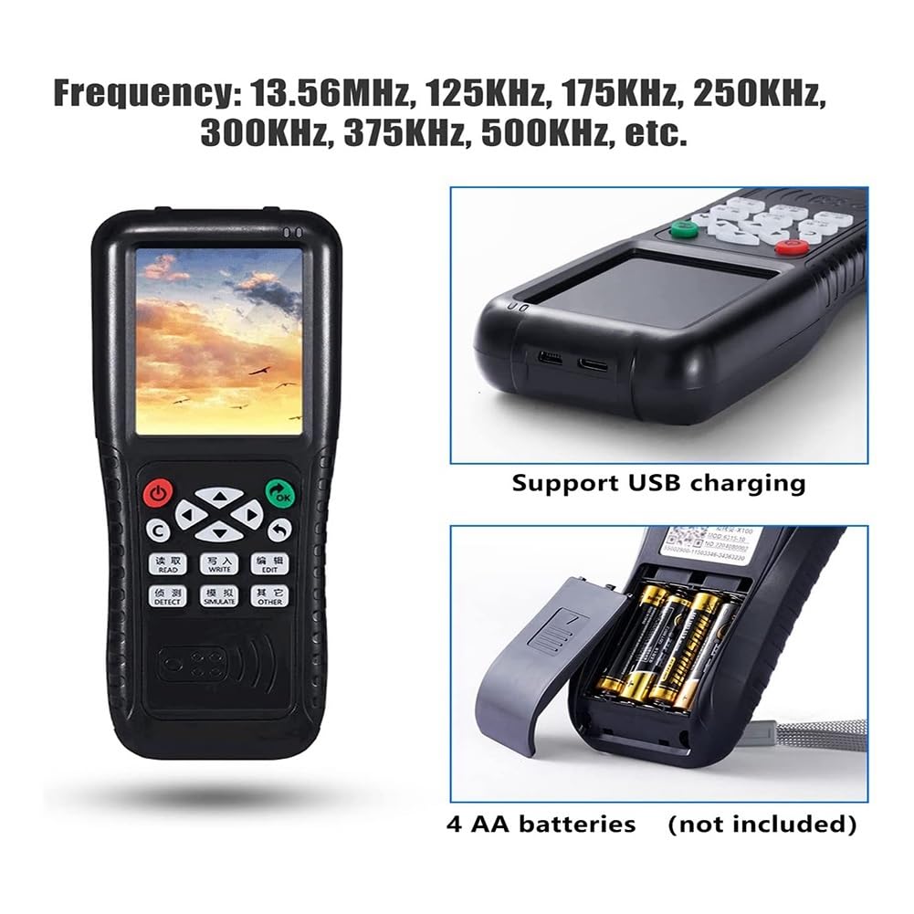 Lector de Copiadora de Tarjetas RFID NFC, Lector de Tarjetas Inteligentes NFC, Copiadora RFID, VersióN en IngléS ICopy X100 NFC ID IC Reader