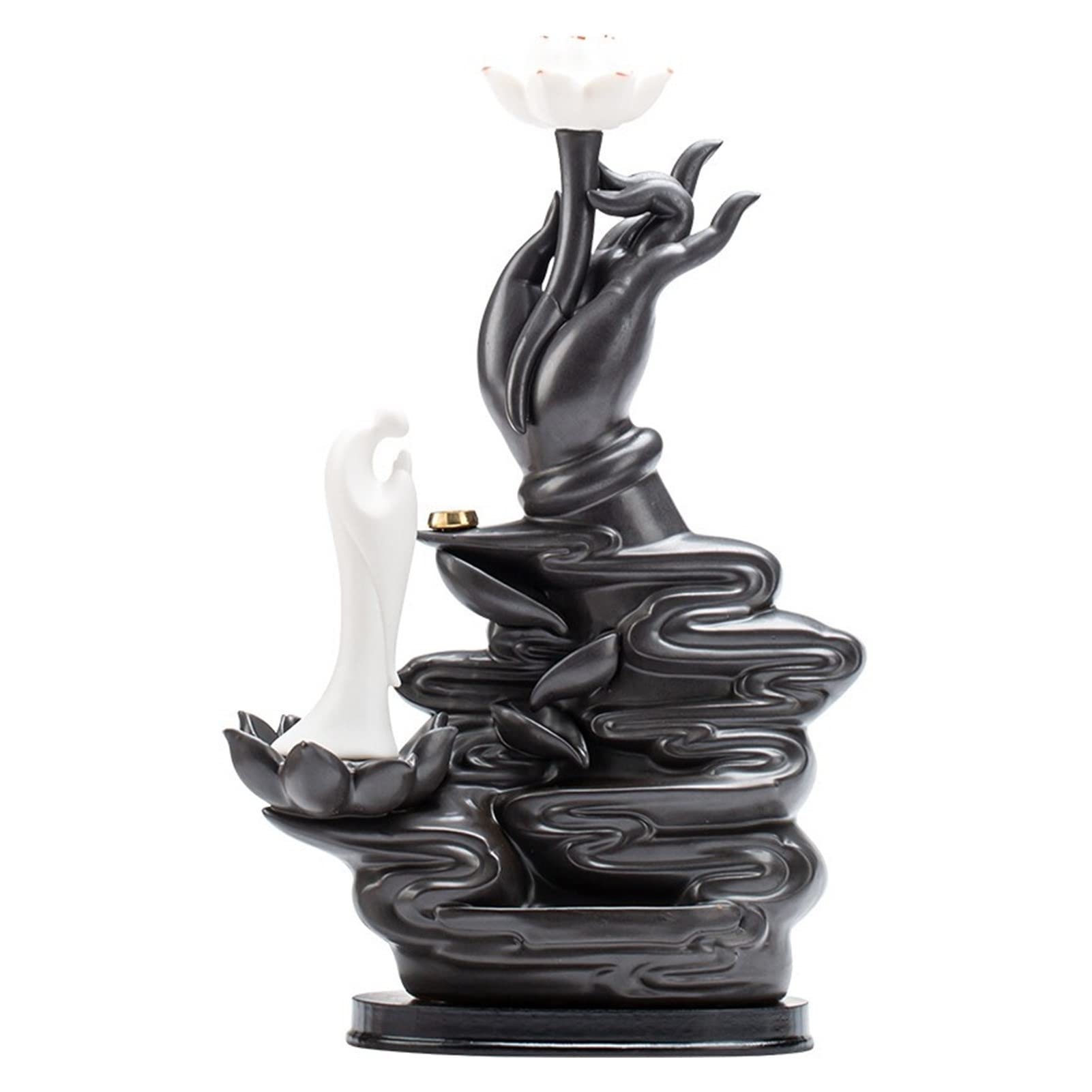 Basxdrfxz A Incense Holder Base Ceramic Backflow Incense Burner Holder Romatherapy Creative Night Light Decoration