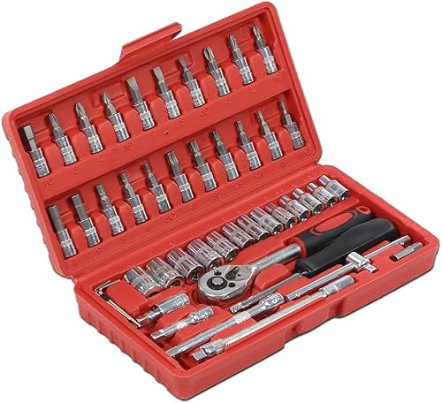 Miniatura 1 de GRAND ORANGE Juego de herramientas de zócalo de combinación de llave de trinquete de 14 "Herramienta de reparación de automóviles