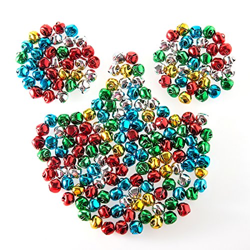 200Pcs Jingle Bells,Small Bell Mini Bells Bulk With 25M Red Cords For Christmas, Party & Festival Decorations And Jewelry Making, 10 Mm #TOP4