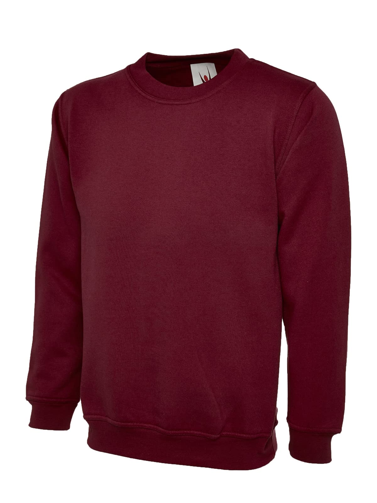Mad Ink Men's Maroon Plain Classic Crewneck Sweatshirt Jumper Top (4Xl, )