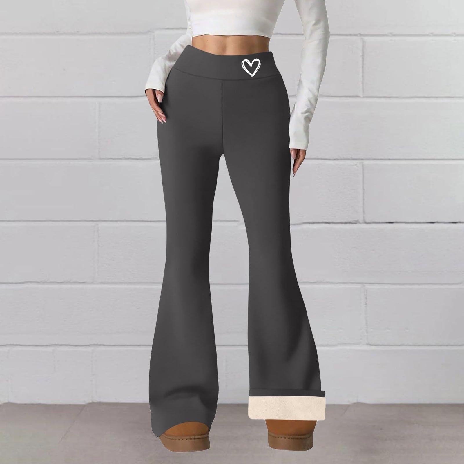 duaicnvow Legginsy damskie zimowe z wysokim stanem plus size legginsy sportowe czarne legginsy termiczne spodnie robocze damskie zimowe ciepłe elastyczne odzież termiczna joga bieganie fitness