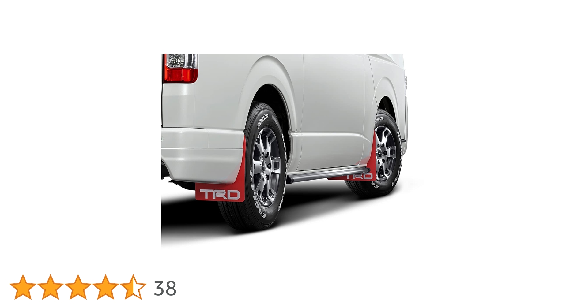 ハイエース　TRD マッドガード　マッドフラップ　人気の赤 TRD ハイエース 200系 全車用 TRD マッドフラップ (レッド