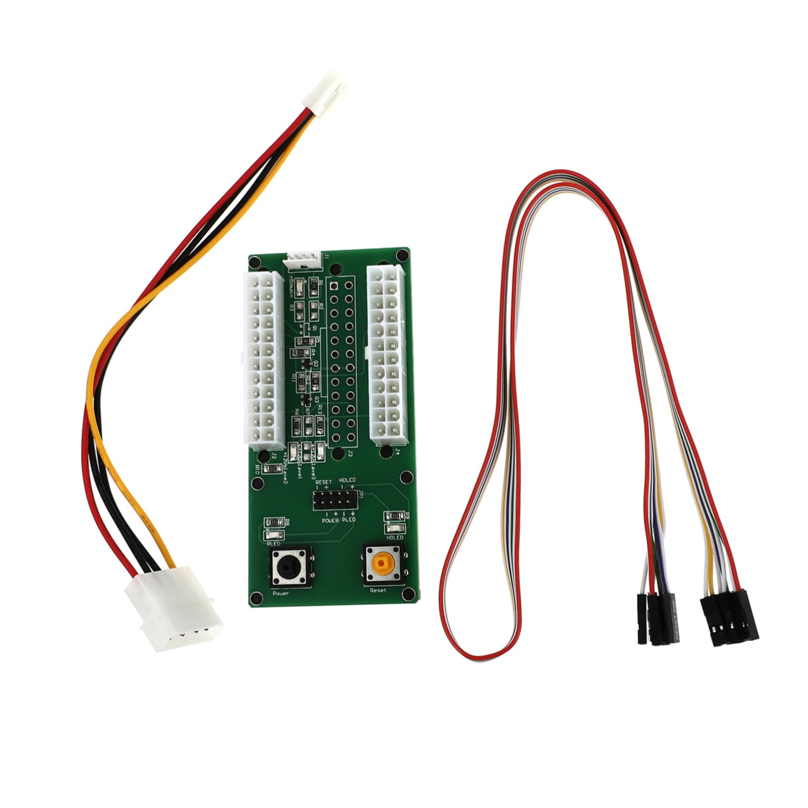 KONTONTY Multiple Power Adapter Green Multiple Power Supply Adapter PCB Synchronous Starter Board Power Supply Extender Cable Cards