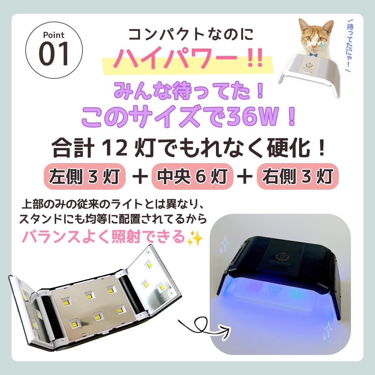 Amazon.co.jp: GreenOcean コードレスライト 36W 充電式 UV LED レジン