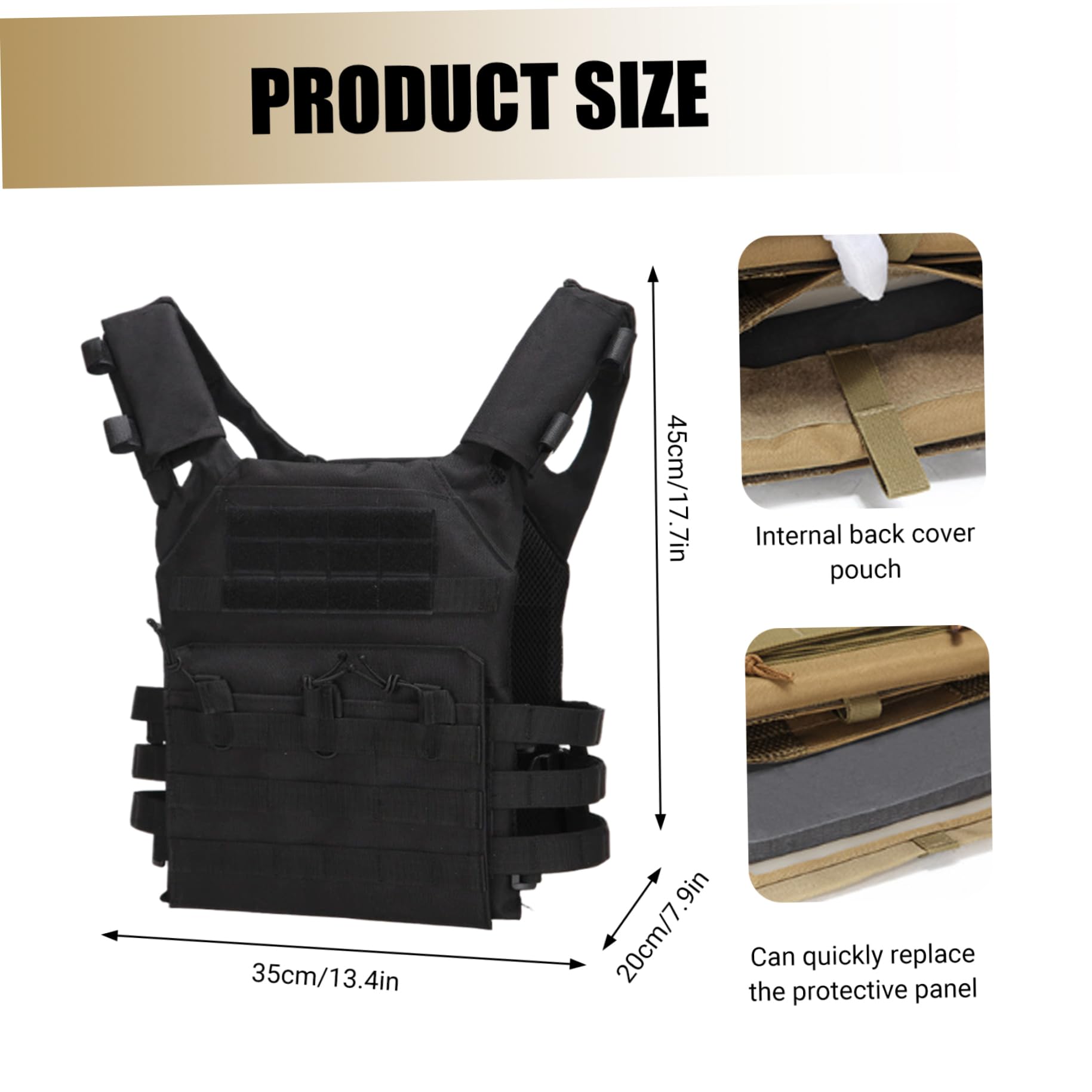 Chaleco táctico para hombres y mujeres, chaleco de seguridad ligero de liberación rápida, portador de placa para tiro de paintball al aire libre, juego de guerra, Airsoft, seguridad a prueba de