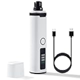 New Upgraded Dog Nail Grinder with LED Lights, 3-Speed Electric Rechargeable Pet Nail Trimmer for Small Medium Large Dogs (White)