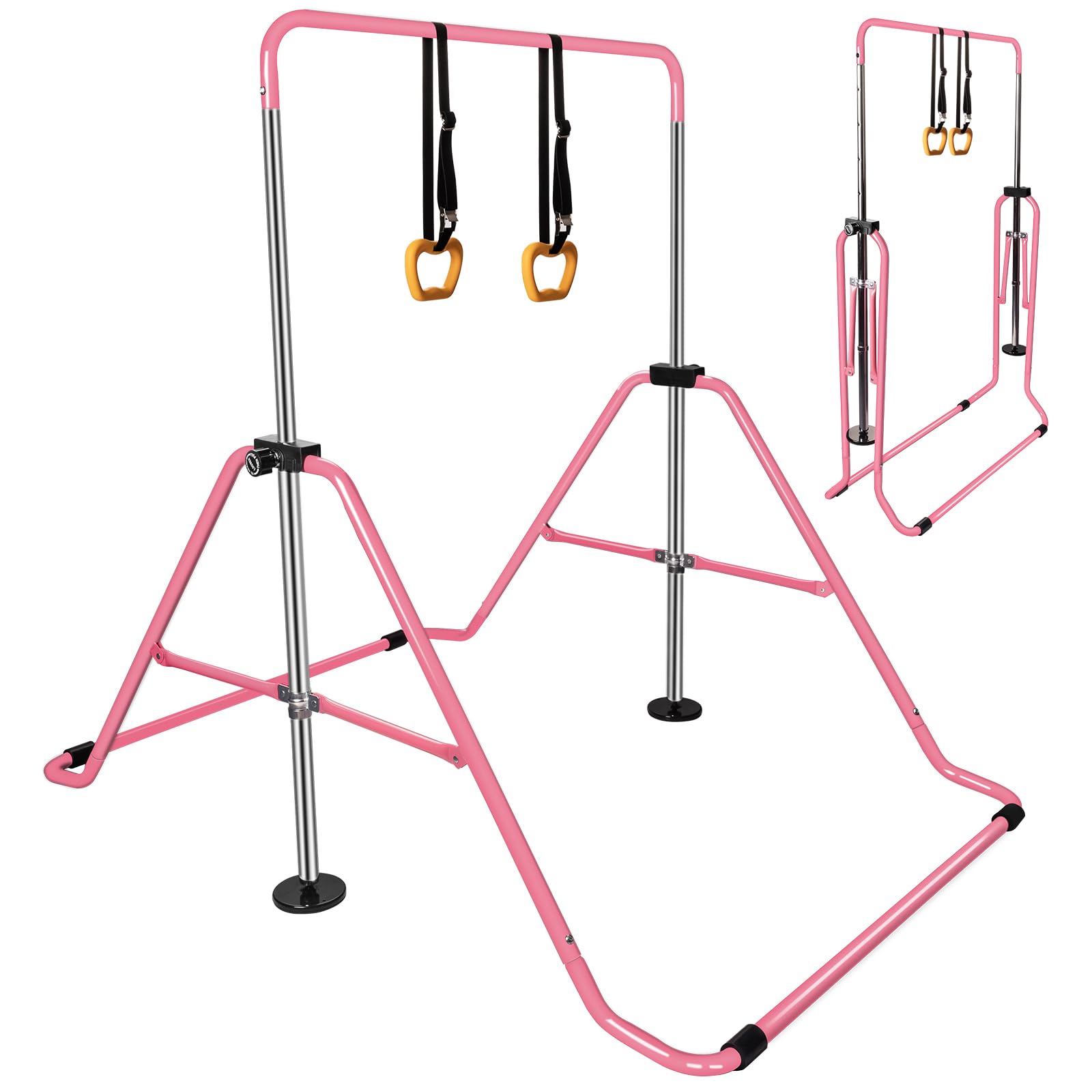 Barre de gymnastique télescopique pliable pour enfants Hauteur réglable Barre horizontale Fitness Escalade Tour de gym à domicile pour enfants/enfants