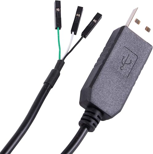 FTDI USB a TTL Serial 5V Cable adaptador con 3 pines 0.1 pulgadas de paso macho UART IC FT232RL chip para Windows 10 8 7 Linux MAC OS (nivel lógico