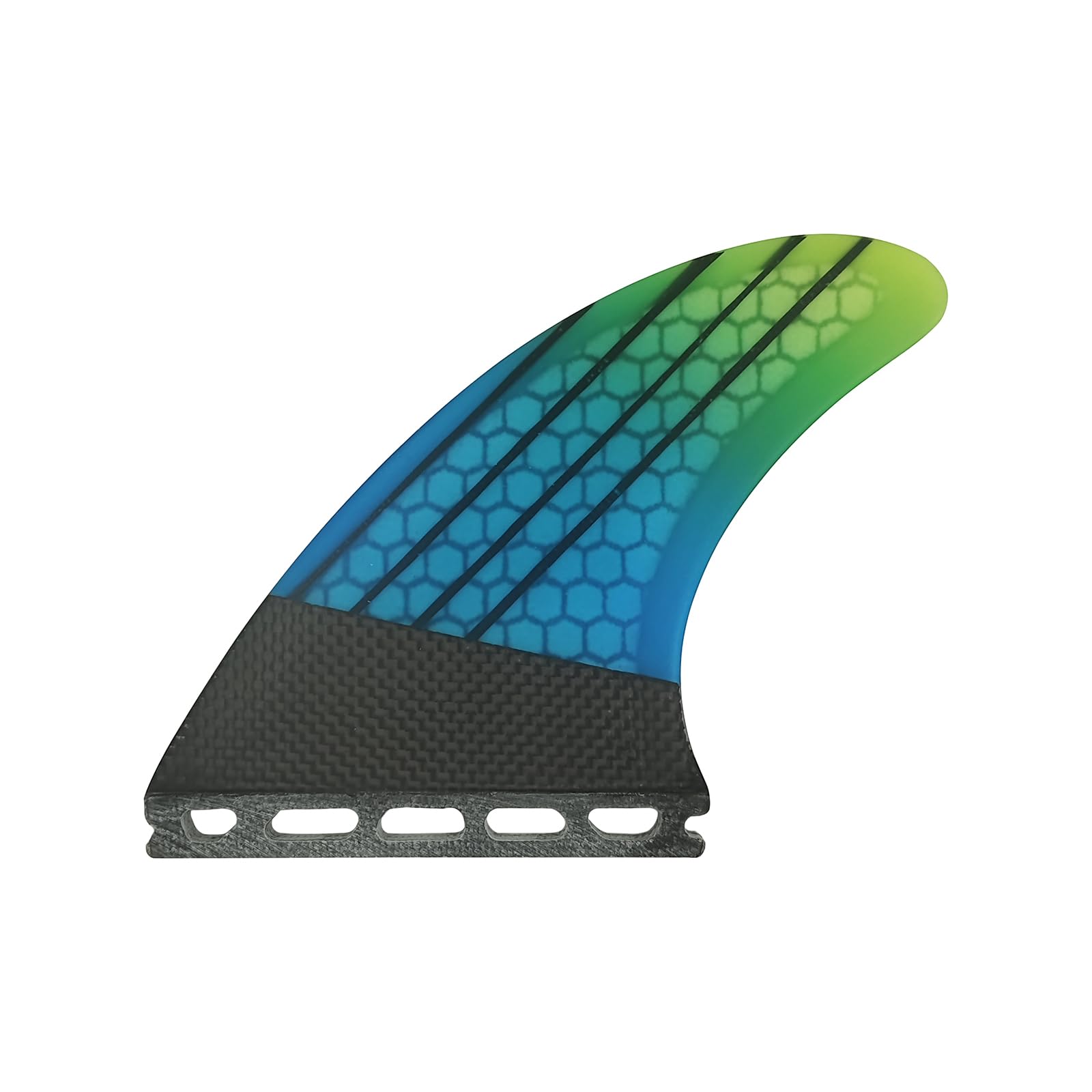 UP SURF Surfboard Tri Fin Double Tabs 2 Fins Carbon M/L Size Thruster Set