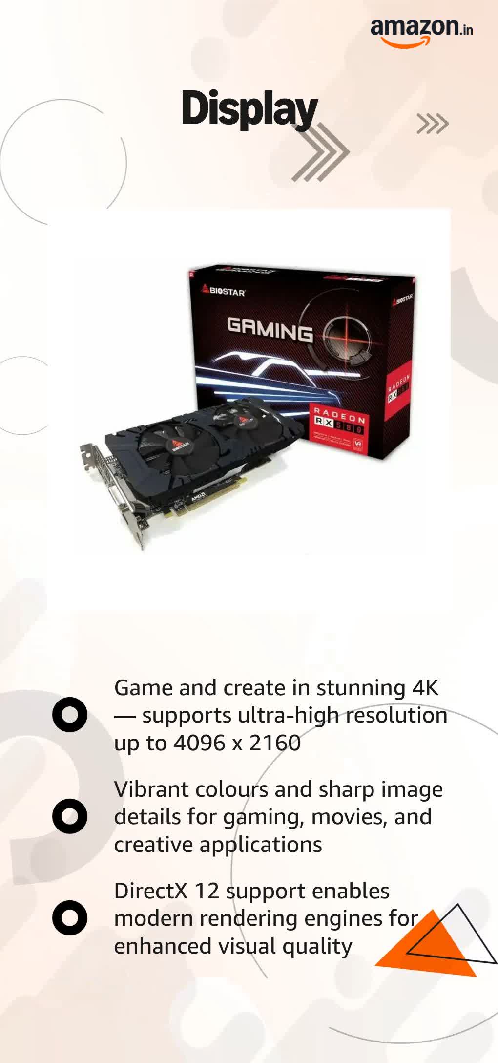 Amazon.in: Buy Biostar AMD Radeon RX 580 8GB 2048SP GDDR5 Graphics