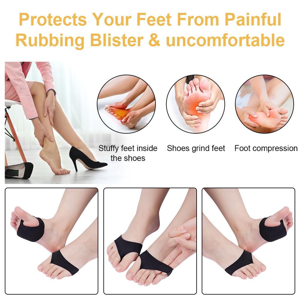 LOPHE Cuscinetti Metatarsali, 2 Pezzi Cuscinetti dell'avampiede in Tessuto, Cuscinetto Metatarsale Traspirante Morbido, Metatarsal Pads per Proteggere Scarpe e Piedi, Nero(L#Uomo)