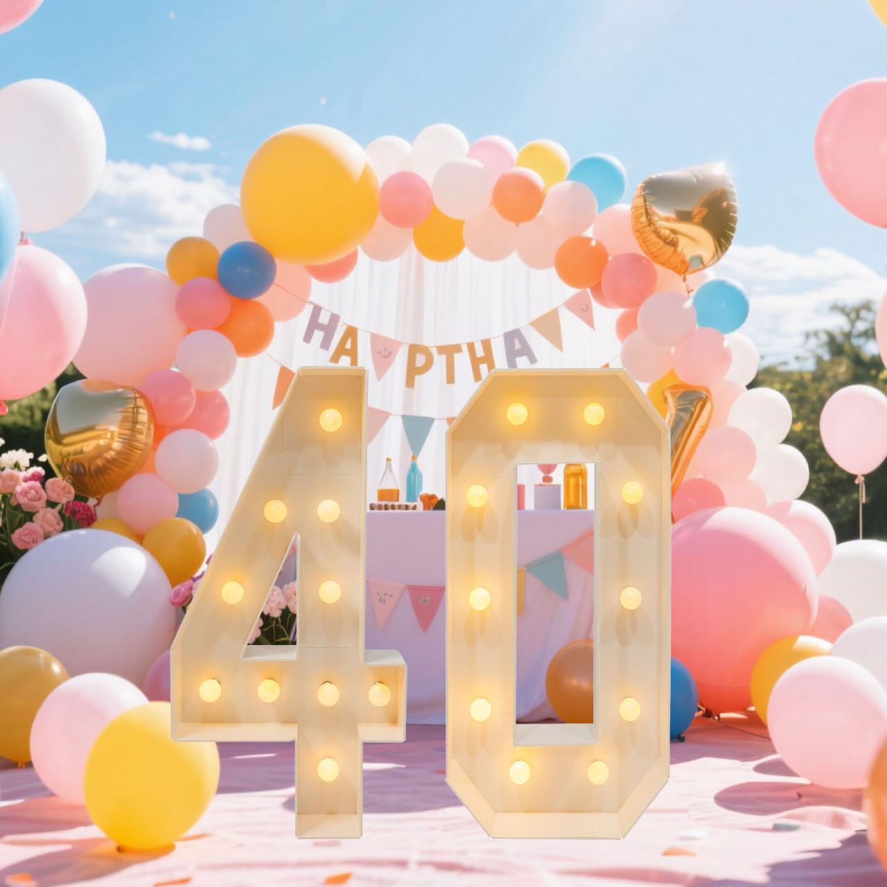 Lettera Luminosa Gigante G 90 Cm Per Tendone Fai-da-te | Struttura In Schiuma Con Luci LED Per Feste, Baby Shower E Compleanni - 2